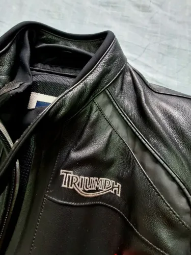 Jaqueta de couro Triumph Motorcycles original 