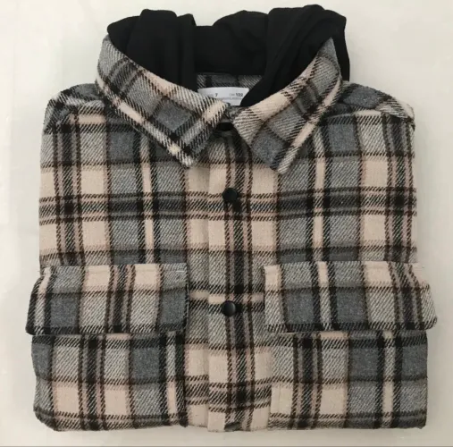 Casaco xadrez com capuz zara kids menino 