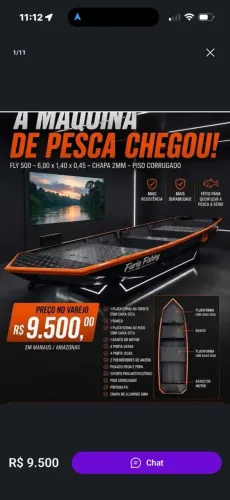 Bote Semi Chata Flay 6x1.40,45/ Fabricamos Esse Modelo