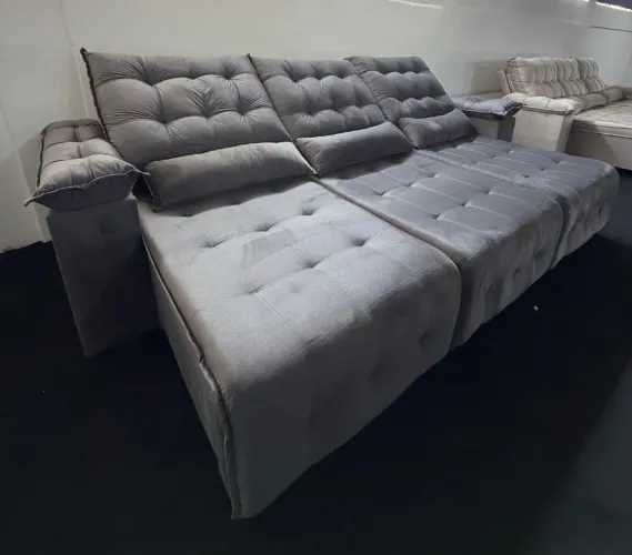 Sofá retrátil reclinável Ares 2,90 cm espuma D33