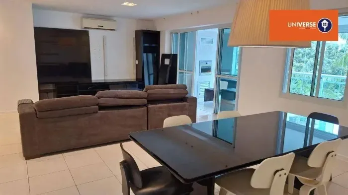 Saint Martin Península Barra 170m² Locação varandão gounet com cortina de vidro salão ampl