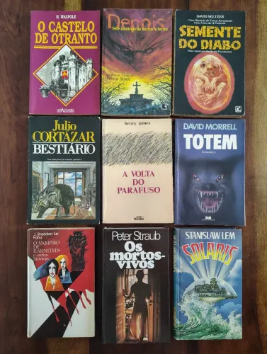 Coleção c/ 9 Livros Terror/ Ficção Clássicos (Raros)
