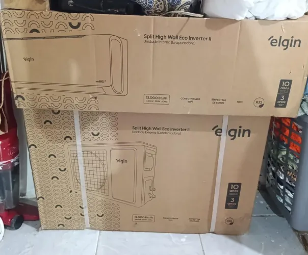 Ar-Condicionado Split Elgin Eco Inverter 12.000 BTUs (NOVO, LACRADO,COM GARANTIA)COM NOTA.