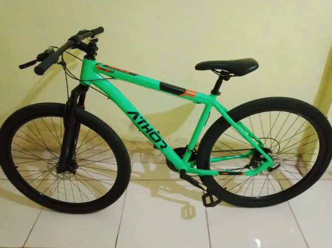 Bicicleta Athor TN21 Aro 29 - Verde Neon - Ótima para Trilhas e Cidade!