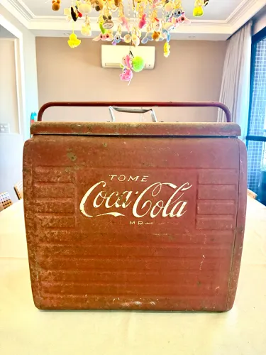 Cooler coca cola vintagem original importado 