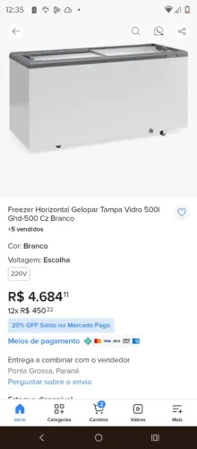 Freezer gelopar