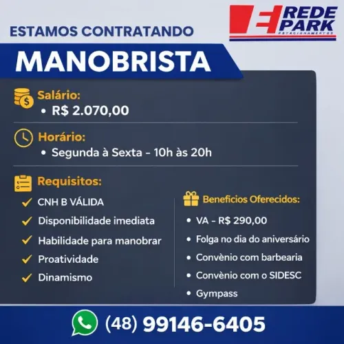 Contrata-se MANOBRISTA