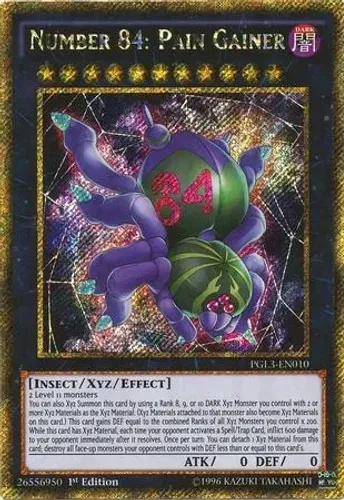 Yugioh!!! Number 84: Pain Gainer PGL3-EN010 Gold Secret 