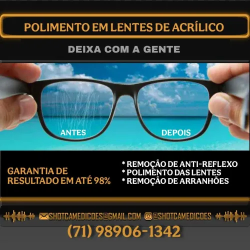 Polimento em lentes de acrílico