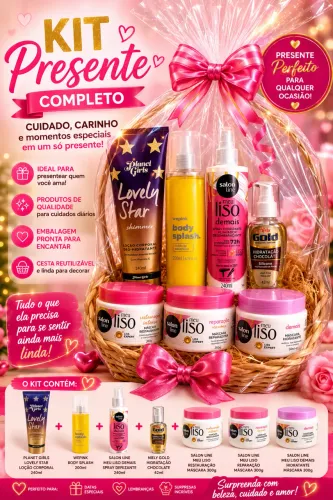 Cesta Cosméticos Cabelo e Corpo