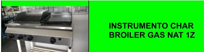 Instrumento char Broiler gás NAT 1z