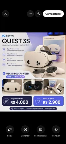Óculos meta quest 3s