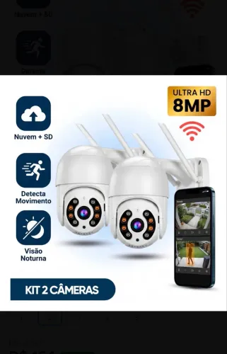 Kit 2 Câmeras de segurança 