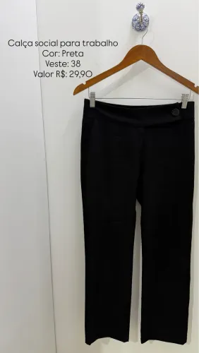 Calça feminina social preta