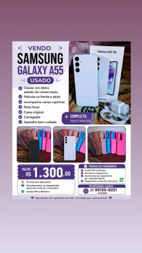 Samsung a 55 ou troco em iPhone