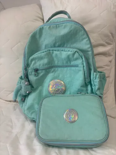 Kit Kipling Original Edição Especial- Bolsa + Estojo Grande Combinando (com macaquinho)