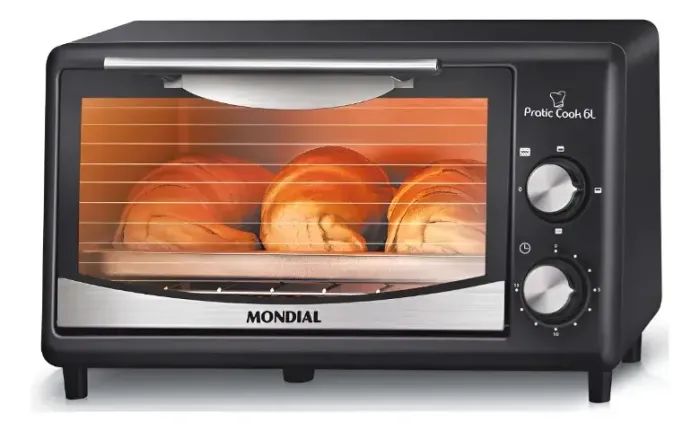 Forno Elétrico Pratic Cook 6 Litros Com Timer Fr-09 Mondial Preto
