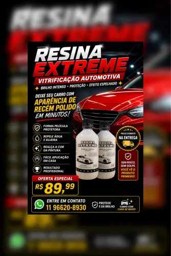 Polidor Automotivo Resina Extreme Carro Brilhando em Minutos