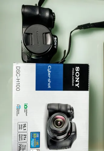 Sony Cyber-shot DSC-H100 muito bem conservada com caixa