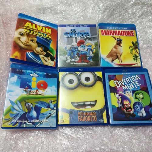 Lote 6 Blu Ray - Infantil - Original