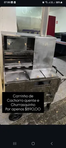 Carrinho de cachorro quente e churrasquinho Seminovo