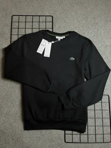 Moletom Lacoste Básico Crocodilo Preto