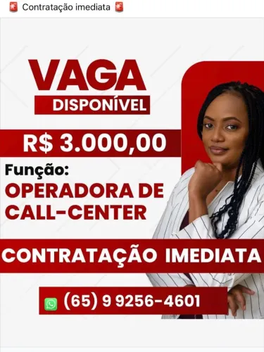 Vendedor de escavadeira hidráulica , período integral. Vaga para Cuiabá-MT