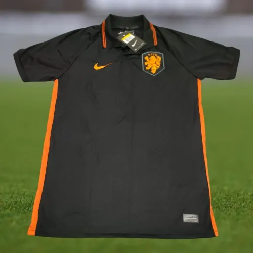 Camisa Polo Seleção Holanda Preta