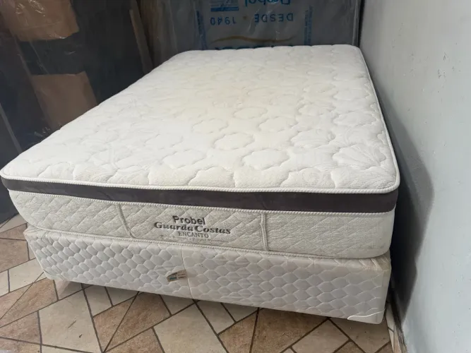 Cama box mas colchão casal padrão 1.38x1.88
