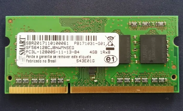 MEMÓRIA RAM SMART 4GB DDR3L PC3L-12800S