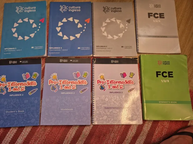 Lote Completo Cultura Inglesa, 8 Livros, Influence 2, Influence 3 e FCE