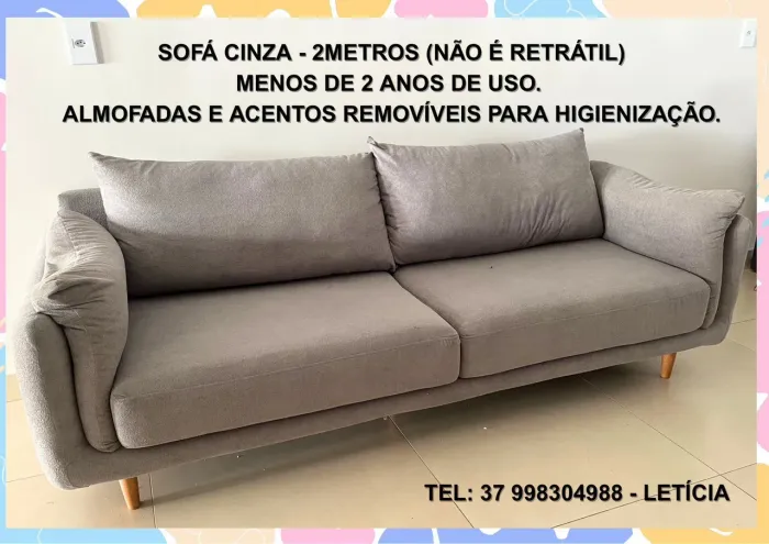 Vendo sofá 2 metros