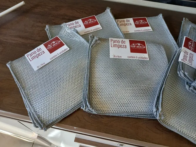 Kit 6 panos de limpeza aço Premium multiuso área panela frigideira e fogão