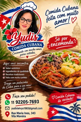Eu vendo comida cubana. Entradas, aperitivos e carnes grelhadas