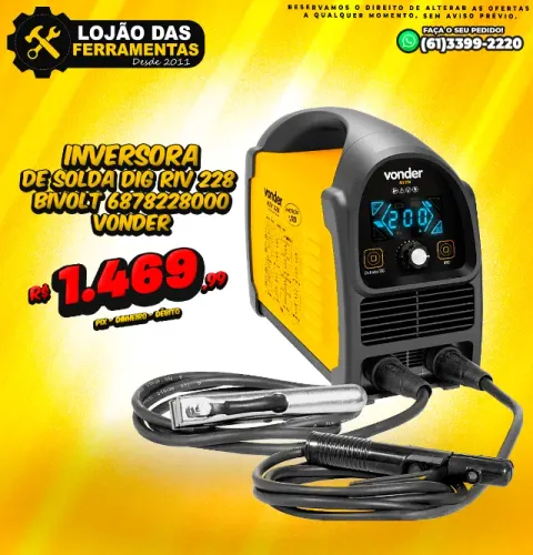 Inversora de Solda DIG RIV 228 Bivolt Vonder