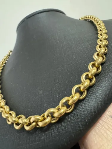 Conjunto Elo Português de ouro 43.71g 18k procedência garantia eterna