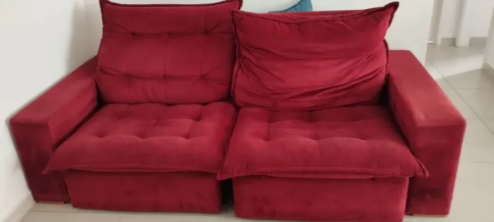 Sofá retrátil 3 lugares 
