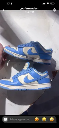 tênis nike Dunk low blue azul original