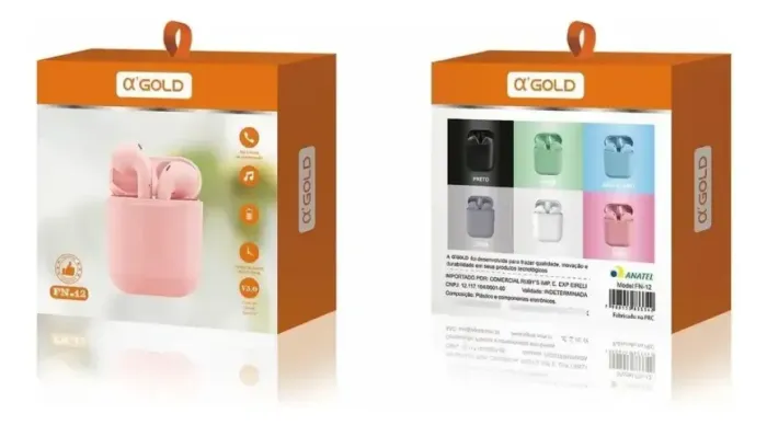 Fone de ouvido bluetooth a'gold fn-12