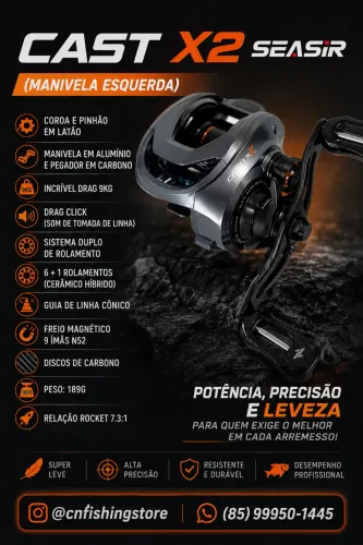 Carretilha Cast x2 Seasir 
