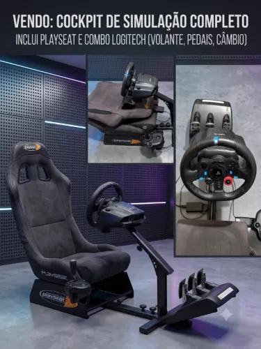 Simulador de Corrida Completo: Playseat Evolution Actifit + Logitech G29 + Câmbio