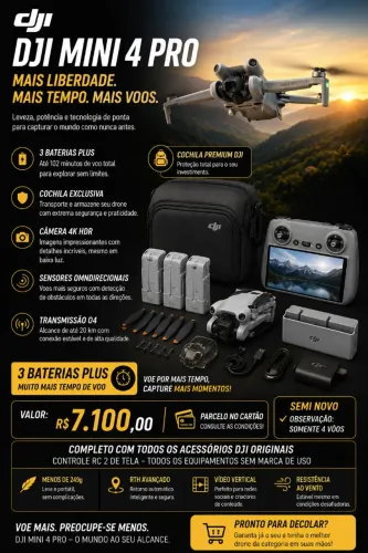 Drone DJI Mini 4 Pro Completo