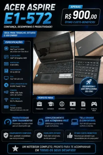 Notebook Acer Aspire Intel core i5