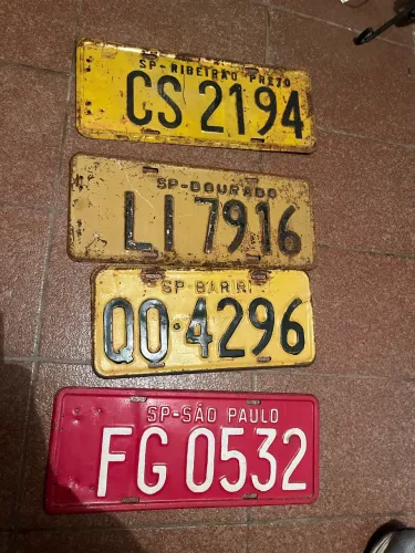 Placas de carro antigas
