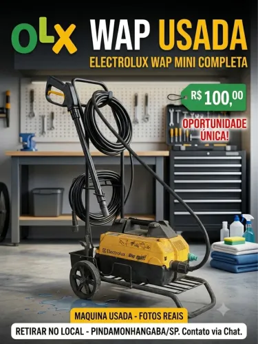 Lavadora de Alta Pressão Electrolux WAP Mini - USADA - Barata (Retirar em Pinda)