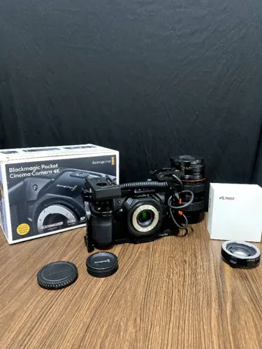 Câmera Black Magic Pocket 4K + Acessórios (Perfeito Estado)