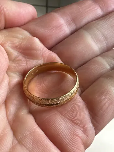 Anel aliança Rommanel banhado a ouro