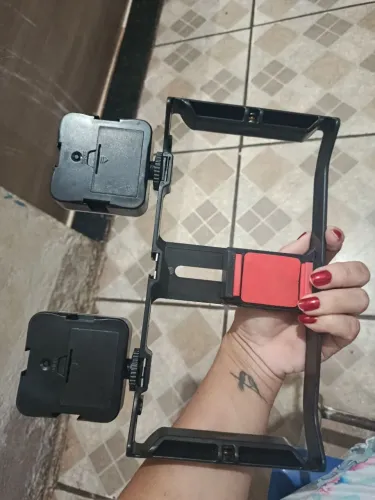 Estabilizador de celular com led