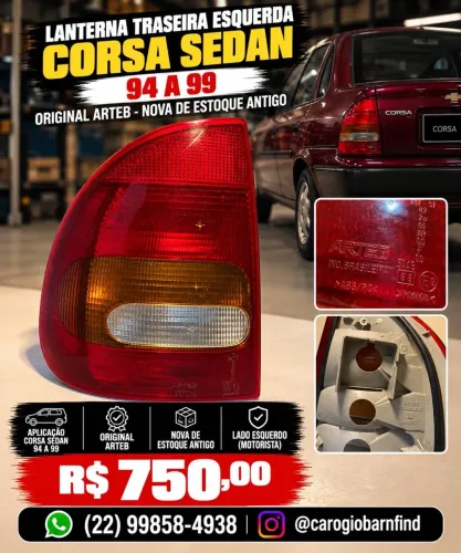 Lanterna Traseira Esquerda Corsa Sedan 94 a 99 Original GM Nova Estoque Antigo