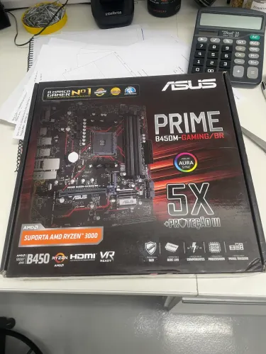 PLACA MÃE B450M GAMING/BR PRIME LACRADA
